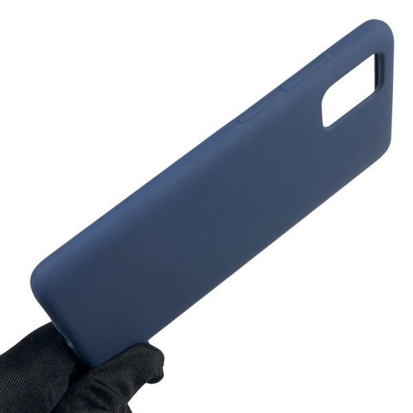 Чехол для Samsung Galaxy A51 (SM-A515F) силиконовый с микрофиброй нескользящий на самсунг а51 темно-синий 0032003 фото