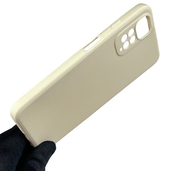 Чехол для Xiaomi Redmi Note 11s с квадратными гранями с защитой камеры на сяоми редми нот 11с бежевый 0012794 фото