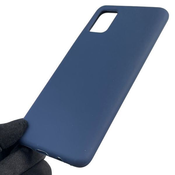 Чехол для Samsung Galaxy A51 (SM-A515F) силиконовый с микрофиброй нескользящий на самсунг а51 темно-синий 0032003 фото
