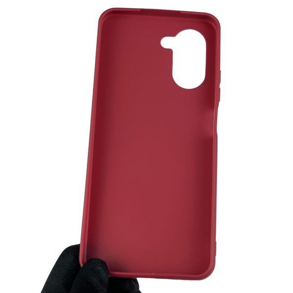Чехол для Realme C33 однотонный матовый силиконовый на реалми с33 бордовый 0000464 фото