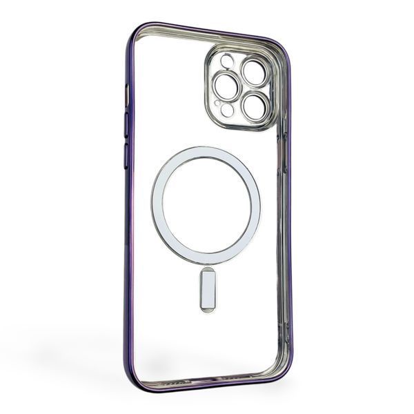 Чохол для Apple iPhone 12 Pro Max з лінзами на камері з MagSafe на айфон 12 про макс фіолетовий 0034372 фото