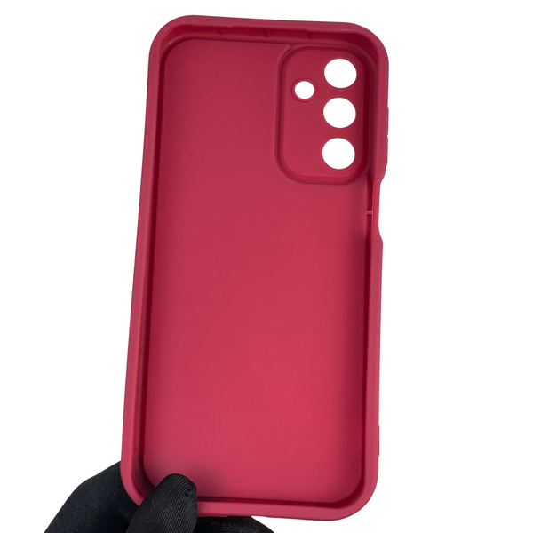 Чехол силиконовый Soft Touch с 3D принтом женским для Samsung Galaxy M15 5G бордовый (Полная защита камеры) 0042806 фото