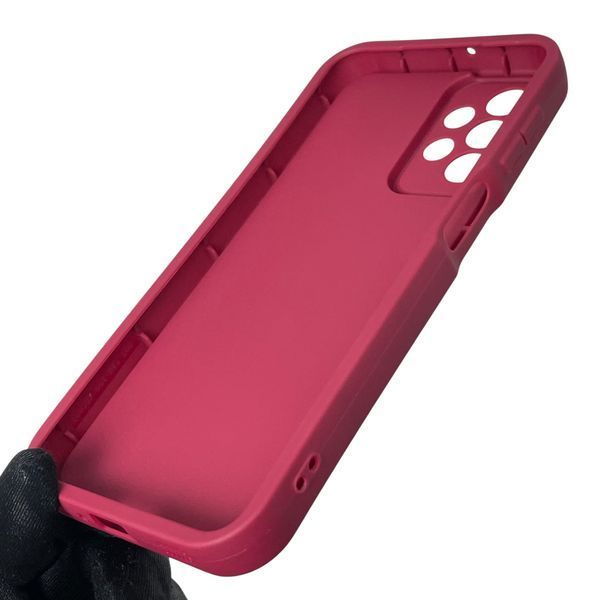 Чехол силиконовый Soft Touch с 3D принтом злой котик для Samsung Galaxy A23 5G бордовый (Полная защита камеры) 0046986 фото