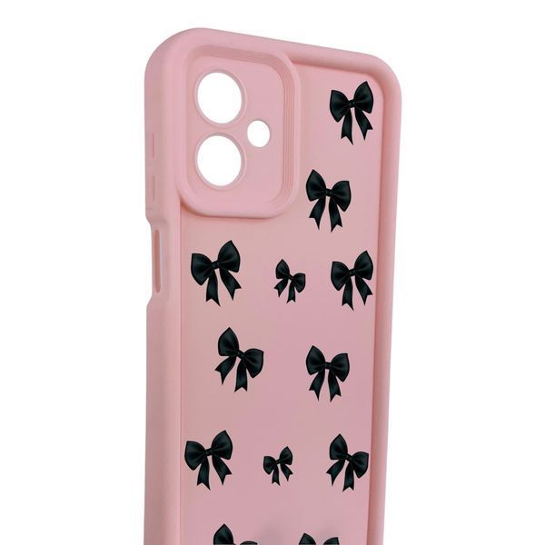Чехол силиконовый Soft Touch с 3D принтом для Motorola G14 розовый (Полная защита камеры) 0057332 фото