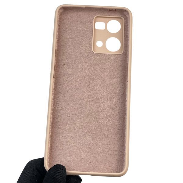 Чохол для Oppo Reno 7 4G силіконовий з мікрофіброю нековзний на оппо рено 7 4г пудровий 0031794 фото