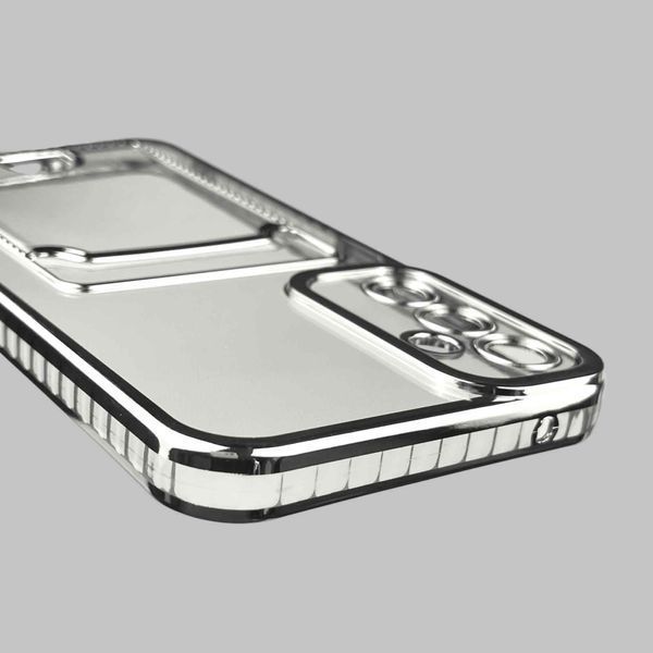 Чехол для Samsung Galaxy A34 5G (SM-A346E) с серебряной окантовкой с карманом на самсунг а34 серебряный 0013083 фото