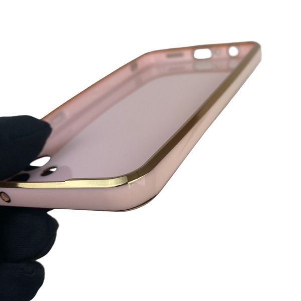 Чехол для Samsung Galaxy A04 SM-A045F с кольцом MagSafe с золотой окантовкой на самсунг а04 пудровый gs1 0022302 фото