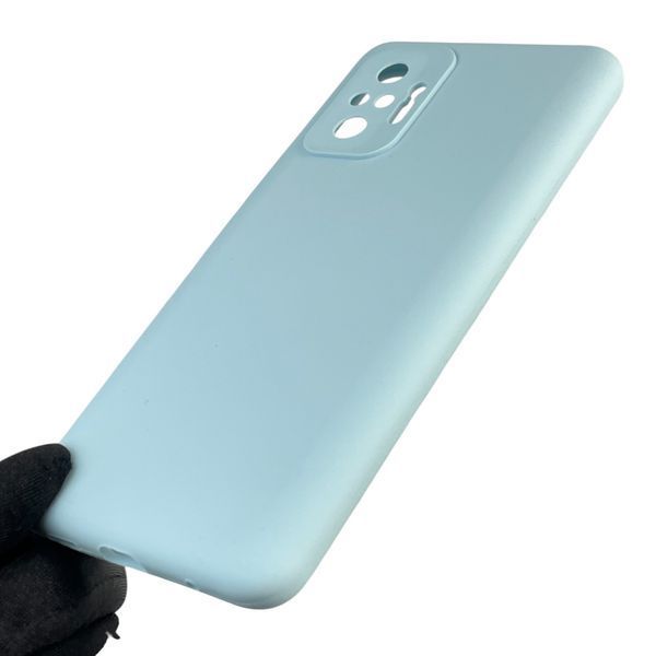 Чехол для Xiaomi Redmi Note 10 Pro 4G силиконовый с микрофиброй на сяоми редми нот 10 про 4г голубой 0032630 фото