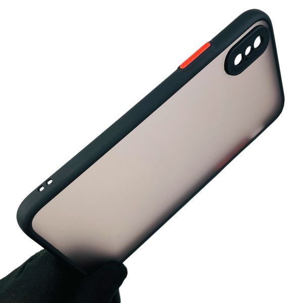 Чохол для Apple iPhone X протиударний із високими бортами із захистом камери на айфон х чорний 0001315 фото