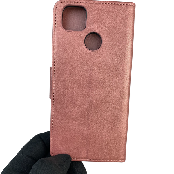 Чехол-книжка для телефона Xiaomi Redmi 10A кожанная с магнитной застежкой на сяоми редми 10а розовая 0025594 фото