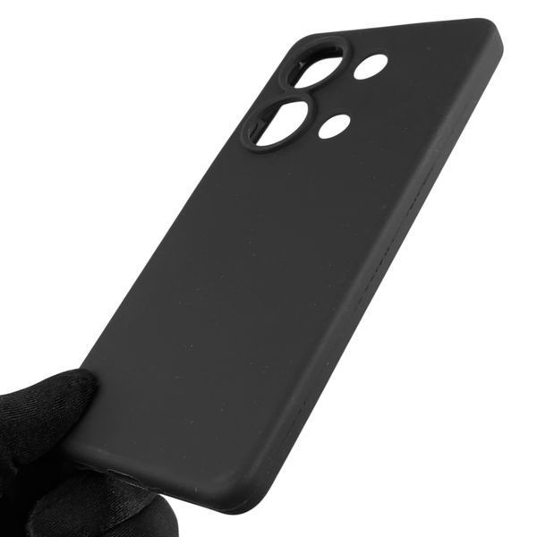 Чехол для Xiaomi POCO M6 Pro 4G силиконовый с микрофиброй нескользящий на сяоми поко м6 про 4г черный 0032511 фото