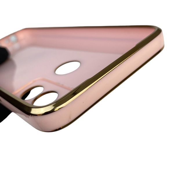 Чехол для TECNO POP 5 LTE BD4i с кольцом MagSafe с золотой окантовкой на техно поп 5 лте пудровый gs1 0022455 фото