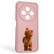 Чехол силиконовый оригинальный Soft Touch с 3D принтом смешного теда мишки для Xiaomi Redmi 14C розовый (Полная защита камеры) 0048900 фото 1