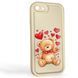 Чехол силиконовый Soft Touch с 3D принтом милый мишка для Apple iPhone SE 2020 молочный (Полная защита камеры) 0045033 фото 1