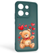 Чохол силіконовий оригінальний Soft Touch з 3D принтом милий ведмедик для Xiaomi Redmi Note 13 4G темно-зелений (Повний захист камери) 0043831 фото 1