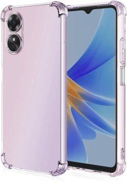Чехол для OPPO A17 с бронь углами углы выше экрана противоударный на оппо а17 прозрачный 0000361 фото