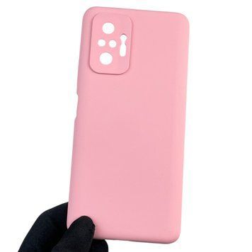 Чехол для Xiaomi Redmi Note 10 Pro 4G силиконовый с микрофиброй на сяоми редми нот 10 про 4г розовый 0032631 фото