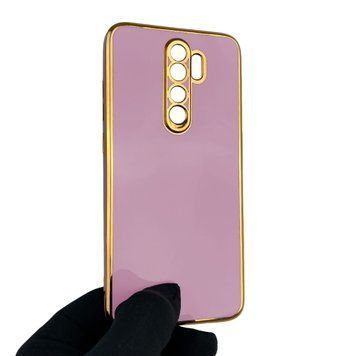 Чехол для Xiaomi Redmi Note 8 Pro с защитой камеры с золотой окантовкой на редми нот 8 про черничный gs1 0020041 фото