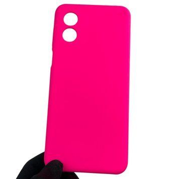 Чохол для Motorola Moto E13 (PAXT0034) силіконовий з мікрофіброю нековзний на моторола е13 малиновий 0031681 фото