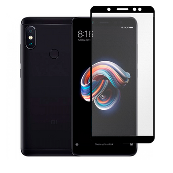 Защитное стекло МАТОВОЕ для телефона Xiaomi Redmi 5 противоударное полноэкранное на сяоми редми 5 черное 0039091 фото
