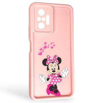 Чехол силиконовый Soft Touch с 3D принтом волшебной минни маус для Xiaomi Redmi Note 10 Pro 4G розовый (Полная защита камеры) 0050355 фото