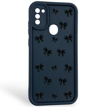Чехол силиконовый Soft Touch с 3D принтом для Samsung Galaxy M11 черный (Полная защита камеры) 0057616 фото