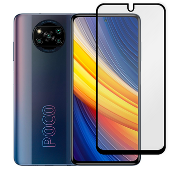 Защитное стекло МАТОВОЕ для телефона Xiaomi Poco X3 Pro противоударное на сяоми поко х3 про черное 0039300 фото