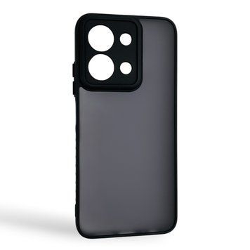 Чехол для Xiaomi Redmi 15C 4G черный матовый полупрозрачный (бампер, защита камеры) 0062273 фото