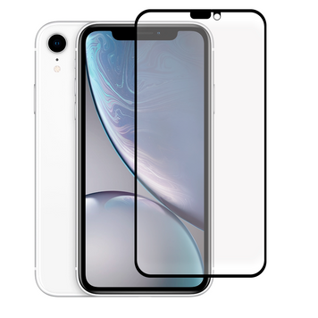 Защитное стекло МАТОВОЕ для телефона Apple iPhone XR противоударное полноэкранное на айфон хр черное 0038959 фото