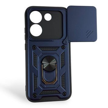 Чехол со шторкой камеры для Xiaomi Poco X8 Pro синий (противоударный, кольцо в авто) 0059820 фото