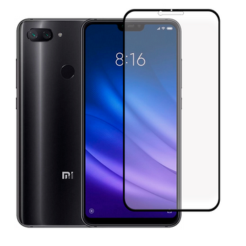 Защитное стекло для телефона Xiaomi Mi 8 Lite противоударное полноэкранное на сяоми ми 8 лайт черное 0038392 фото
