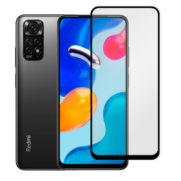 Защитное стекло для телефона Xiaomi Redmi Note 11s 5G противоударное на сяоми редми нот 11с 5г черное 0038915 фото