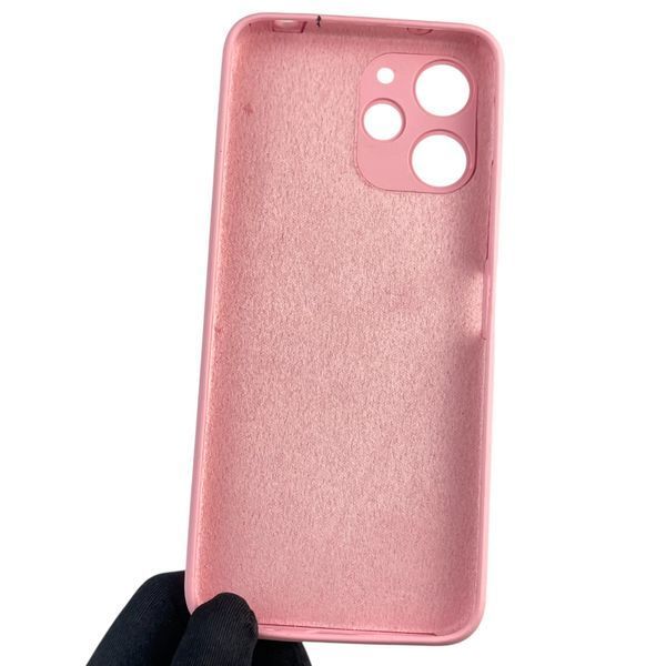 Чехол для Xiaomi Redmi 12 4G силиконовый с микрофиброй нескользящий на сяоми редми 12 4г розовый 0032571 фото