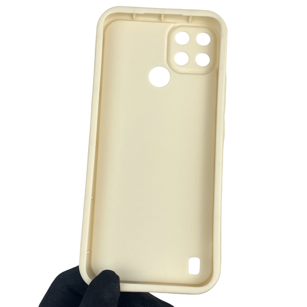 Чехол силиконовый Soft Touch для Realme C21Y молочный (Полная защита камеры) 0039474 фото
