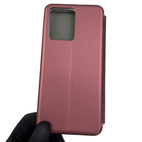 Чехол-книжка для Xiaomi Redmi Note 12 4G с подставкой на сяоми редми нот 12 4г бордовая 0002046 фото