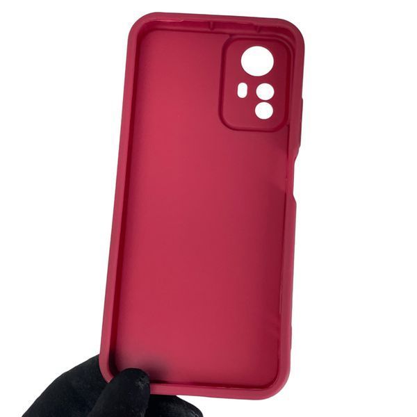 Чехол силиконовый Soft Touch с 3D принтом для Xiaomi Redmi Note 12S 4G бордовый (Полная защита камеры) 0044505 фото