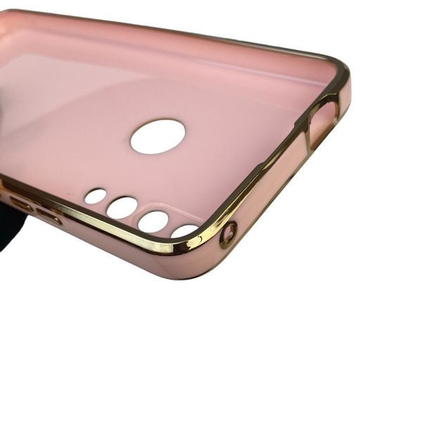 Чехол для Huawei P Smart Z с кольцом MagSafe с золотой окантовкой на хуавей п смарт з пудровый gs1 0022146 фото