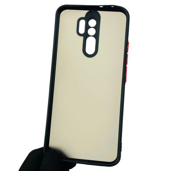 Чехол для Xiaomi Redmi 9 противоударный с высокими бортами с защитой камеры на сяоми редми 9 чёрный 0001316 фото