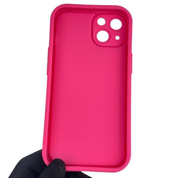 Чехол силиконовый оригинальный Soft Touch с 3D принтом смешного теда мишки для Apple iPhone 13 малиновый (Полная защита камеры) 0048399 фото