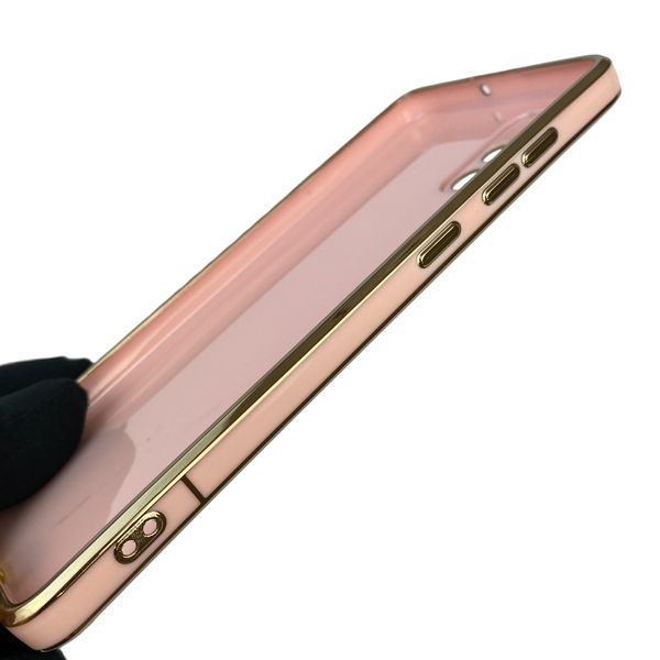 Чехол для Samsung Galaxy A71 SM-A715F с защитой камеры с золотой окантовкой на самсунг а71 пудровый gs1 0019782 фото