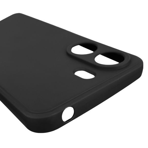 Чохол для Xiaomi Poco C65 однотонний із квадратними гранями із захистом камери на сяомі поко с65 чорний 0002311 фото