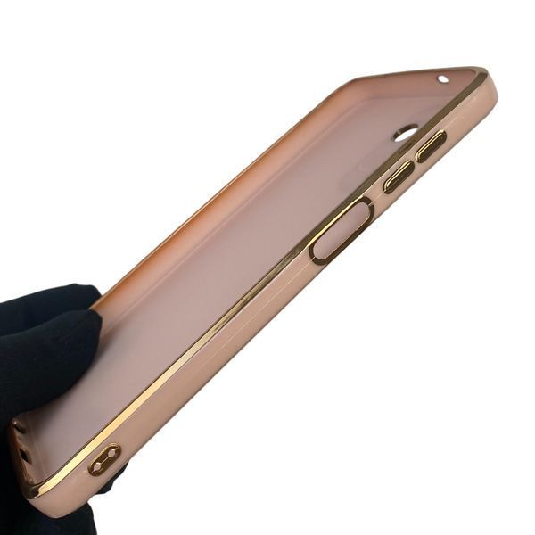 Чохол для Samsung Galaxy A04s (SM-A047F) з кільцем MagSafe із золотою окантовкою на самсунг а04с пудровий gs1 0022307 фото