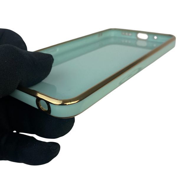 Чохол для Xiaomi Redmi 9A з кільцем MagSafe із золотою окантовкою на сяомі редмі 9а бірюзовий gs1 0022577 фото