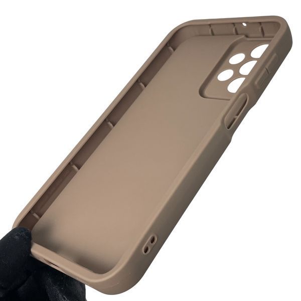 Чехол силиконовый Soft Touch с 3D принтом злой котик для Samsung Galaxy A23 5G коричневый (Полная защита камеры) 0046987 фото