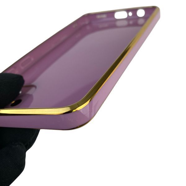 Чохол для Samsung Galaxy A05 (SM-A055) з кільцем MagSafe із золотою окантовкою на самсунг а05 чорничний gs1 0022309 фото