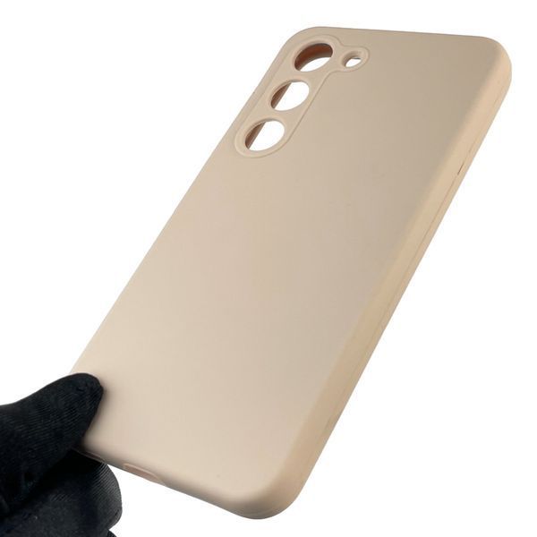 Чехол для Samsung Galaxy S23 (SM-S911B) силиконовый с микрофиброй нескользящий на самсунг с23 пудровый 0032188 фото