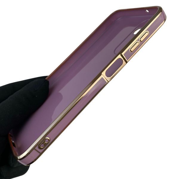 Чехол для Samsung Galaxy M14 5G SM-M146 с кольцом MagSafe с золотой окантовкой на самсунг м14 черничный gs1 0021556 фото