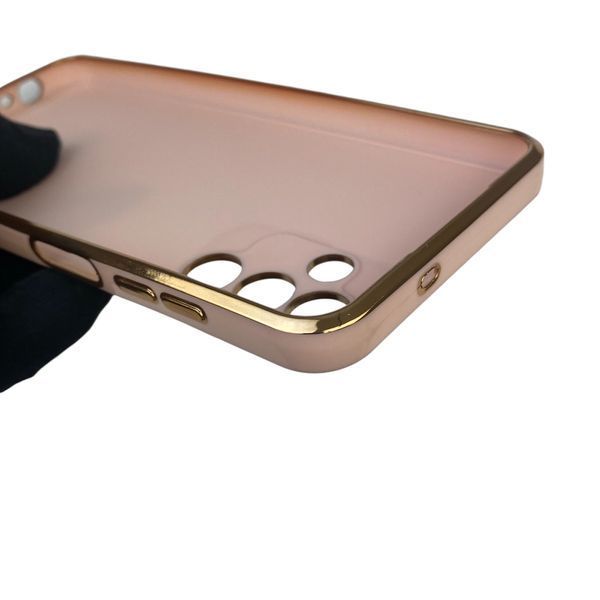 Чохол для Samsung Galaxy A04s (SM-A047F) з кільцем MagSafe із золотою окантовкою на самсунг а04с пудровий gs1 0022307 фото