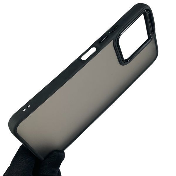 Чохол для Xiaomi Redmi 12 5G протиударний матовий напівпрозорий з високими бортами на сяомі редмі 12 5г чорний 0000311 фото