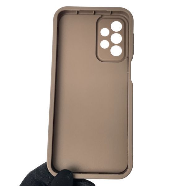 Чехол силиконовый Soft Touch с 3D принтом злой котик для Samsung Galaxy A23 5G коричневый (Полная защита камеры) 0046987 фото